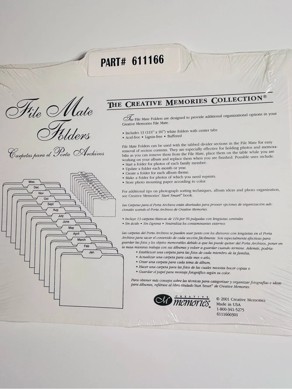 Creative Memories White File Mate Folder Set